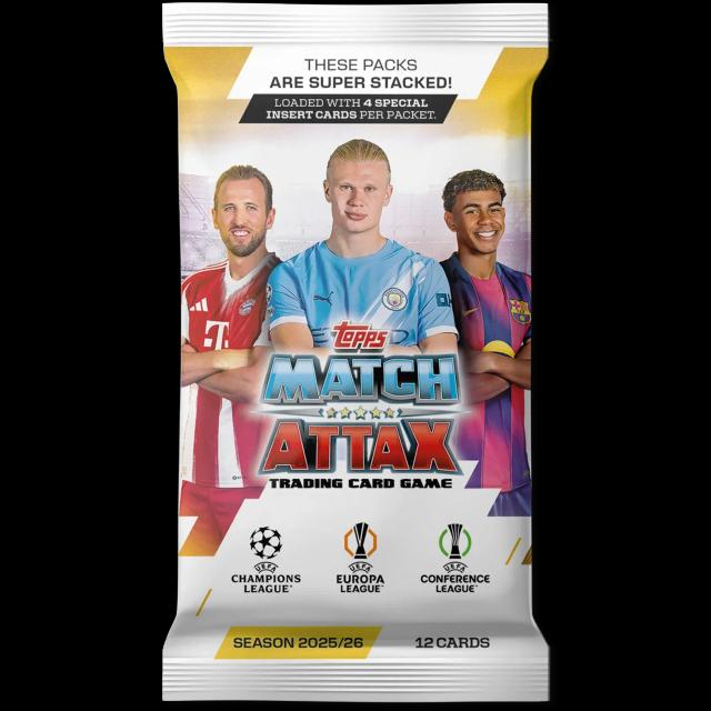 (Naujiena!) UEFA Champions League 2026 Match Attax kortelių pakelis